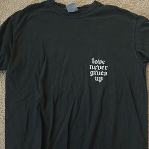 Love never gives up shirt